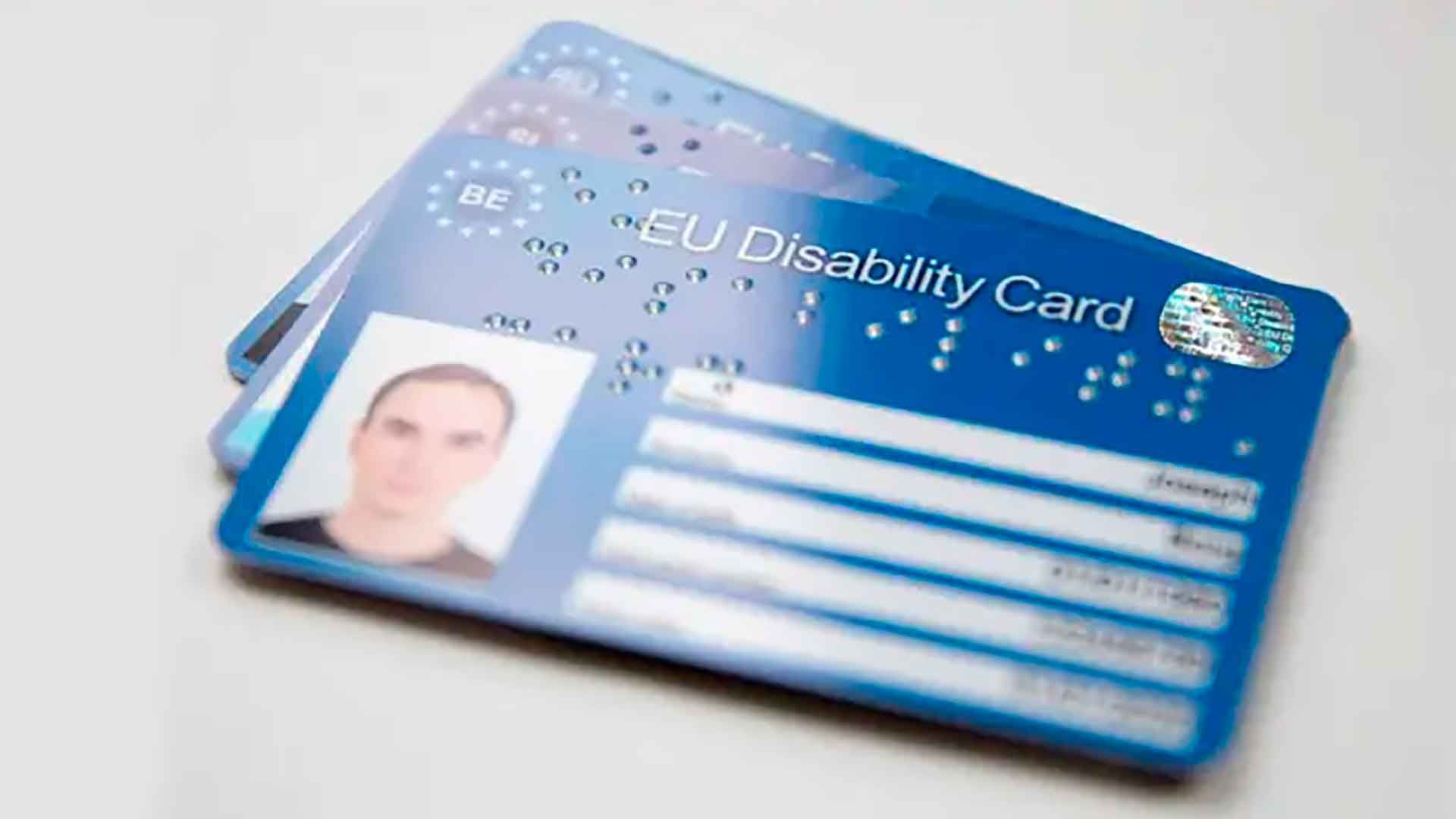 Imagen de la tarjeta europea de discapacidad