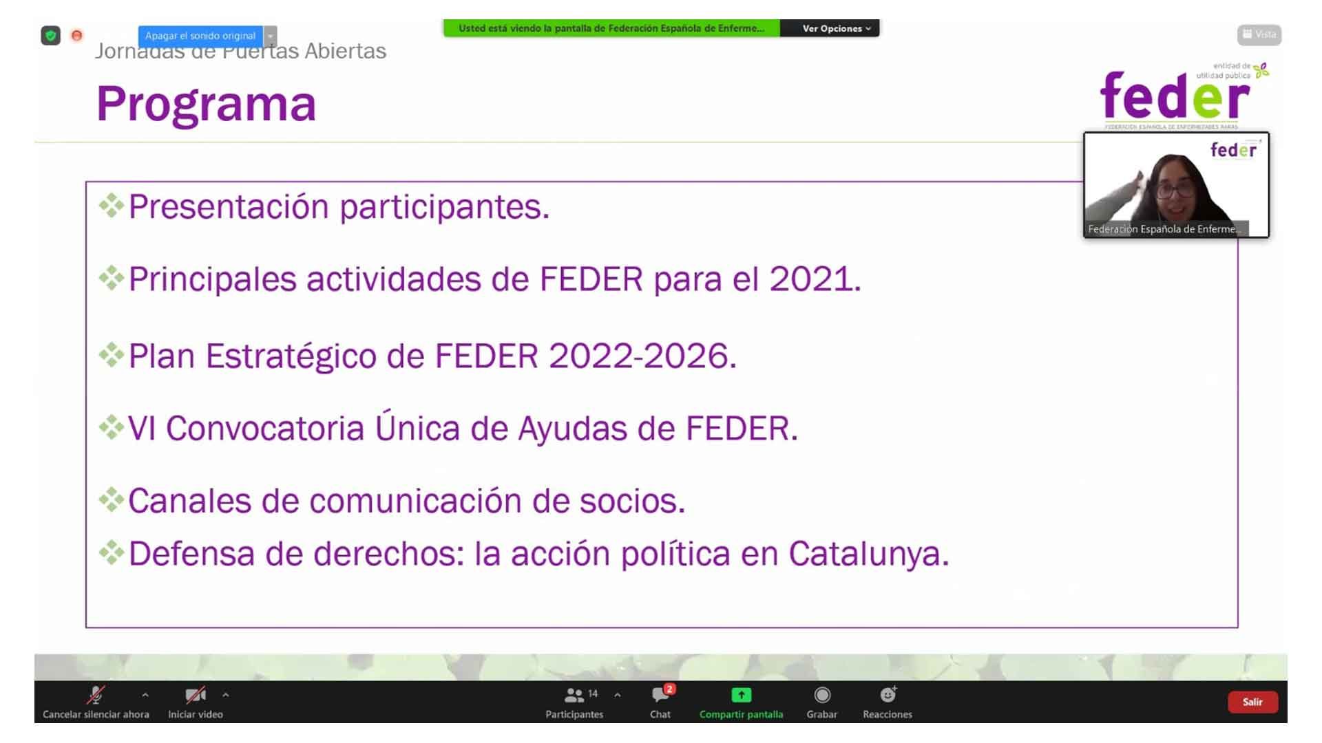 Cartel del programa