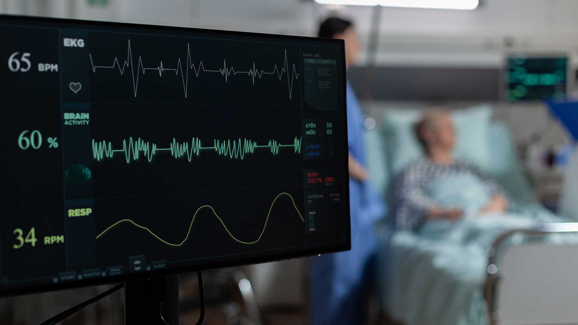Monitor en un hospital