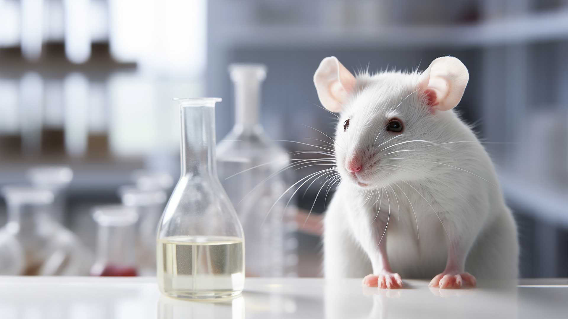 Rata en laboratorio