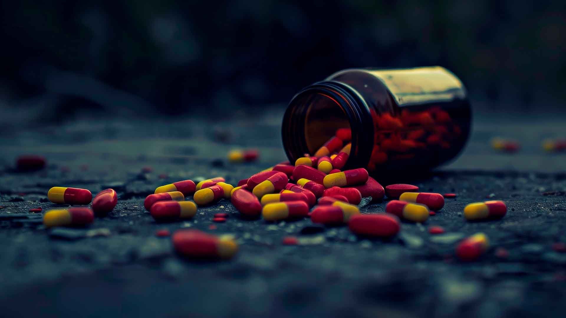 Cápsulas de medicamento en una mesa