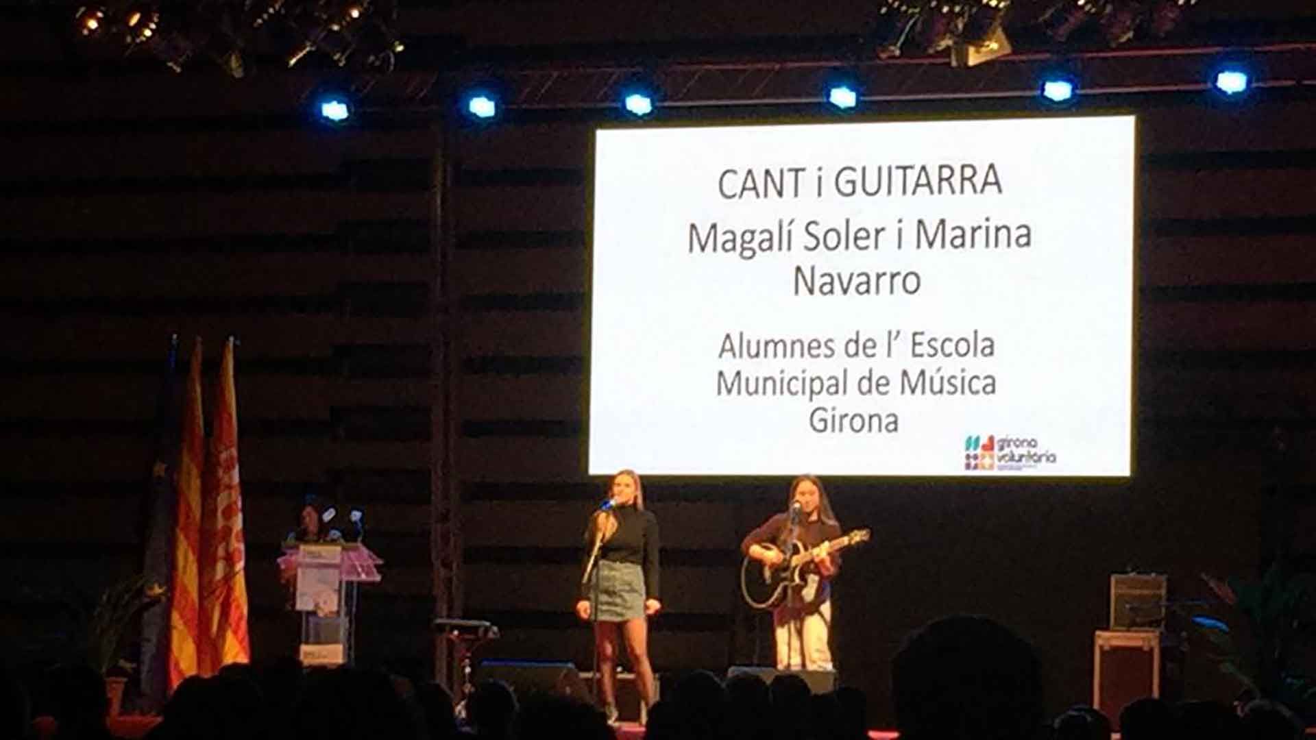 Momento de la actuación en directo